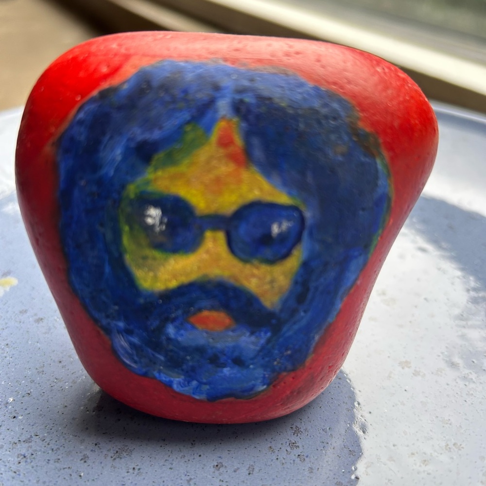 Grateful Dead’s 🌹Jerry Garcia 🌹💀🍄hand painted rock! - Picture 2 of 6